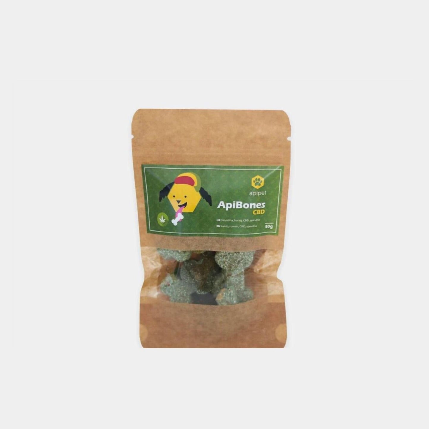 Hondensnacks ApiBones CBD 50g