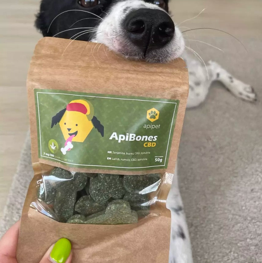 Hondensnacks ApiBones CBD 50g
